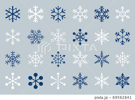 雪の結晶のイラスト素材