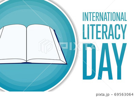 International Literacy Day. Holiday concept. Template for background, banner, card, poster with text 69563064