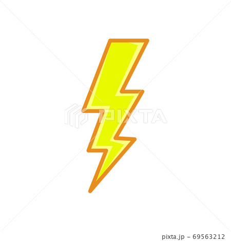 lightning bolt. Thunderbolt Line style yellow color flat icon lightning bolt. Thunderbolt Line style yellow color flat icon 69563212
