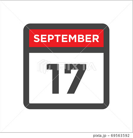 September 17 calendar icon with day and month 69563592