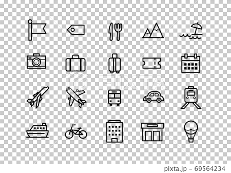 Travel icon material set 69564234