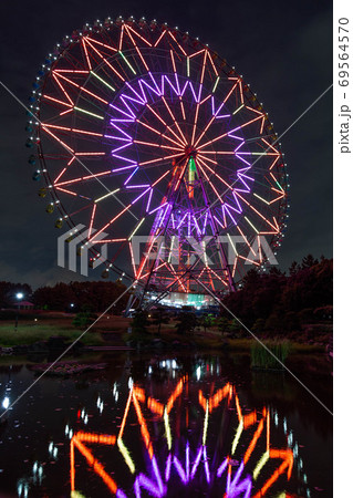 観覧車 夜 花柄 観覧車 夜 花柄 69564570