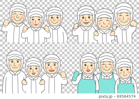 Workplace colleagues who work lively-Person set, white 69564574