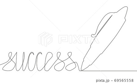 One line drawing.Pen. Continuous line art. Ballpoint pen. Biro. Hand drawn minimalist design 69565558