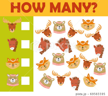 Counting animal games for preschool kids sheet layout in colorful printable version Counting animal games for preschool kids sheet layout in colorful printable version 69565595