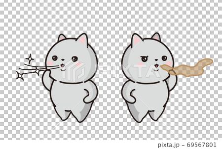 Bad breath problem for pets Cat Russian Blue 69567801