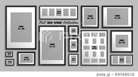 winnen Isaac Omgaan met Full collection of IKEA Ribba photo frames.... - Stock Illustration  [69568016] - PIXTA