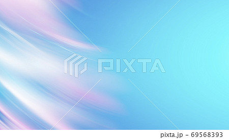 蛍光色のきれいな色に抽象的な光のライン　流動的なカーブ 69568393