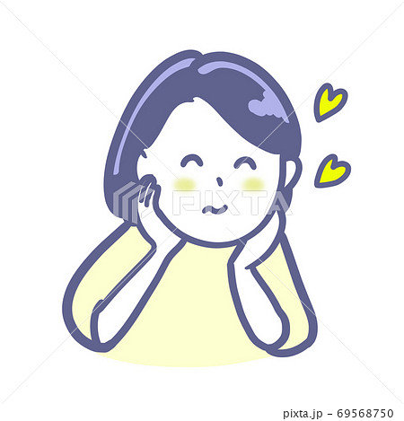 にんまりする女性　2色 69568750