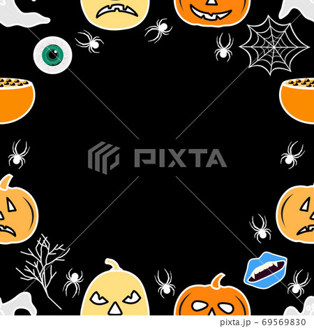 Vector pattern Halloween Empty space for text Vector pattern Halloween Empty space for text 69569830