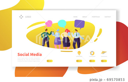 Social Media Landing Page Template. Website Layout Social Media Landing Page Template. Website Layout 69570853