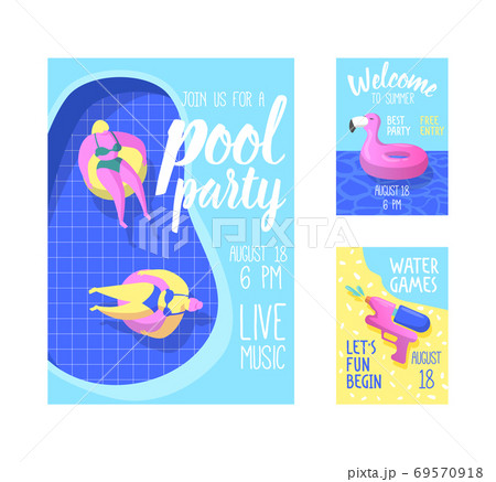Pool Party Poster, Banner, Invitation. Summer Pool Party Poster, Banner, Invitation. Summer 69570918