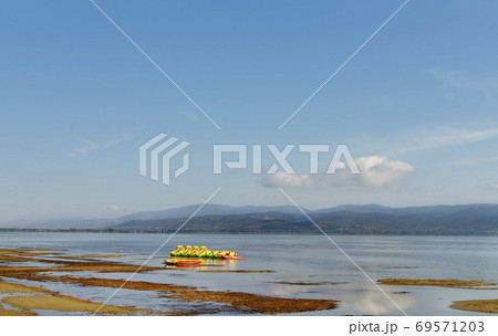 Pedal boats on Lake Trasimeno Pedal boats on Lake Trasimeno 69571203