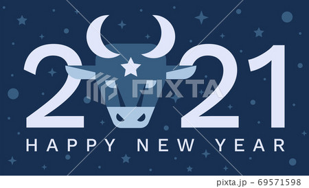Numbers 2021 happy new year with a bull head Numbers 2021 happy new year with a bull head 69571598