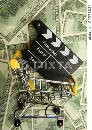 image of clapper board trolley money banknote  69571886