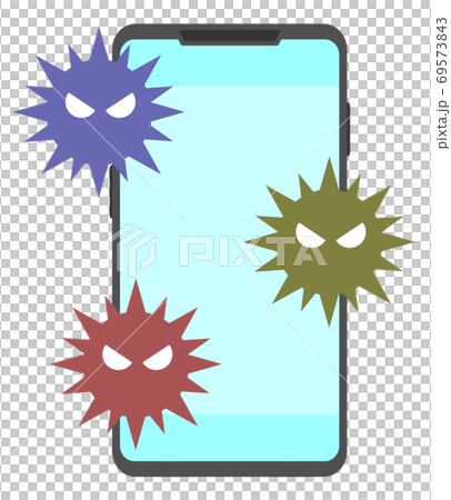 感染智能手機的病毒和病原體 感染智能手機的病毒和病原體 69573843