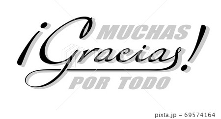 Handwritten Lettering In Spanish Language のイラスト素材