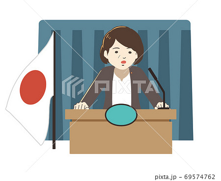 記者の質問に答える大臣会見(線無し) 記者の質問に答える大臣会見(線無し) 69574762