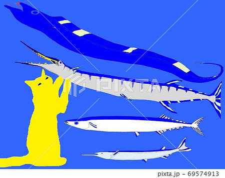 猫と魚 69574913