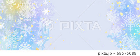 落ち着いた色合いの冬の背景イラスト グラデーションと雪の結晶のイラスト素材