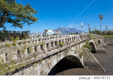 江戸末期に作られた甲突川五石橋のひとつ玉江橋 69576715