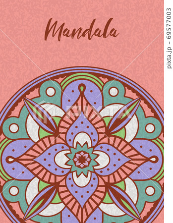 Indian mandala flower art poster concept 69577003