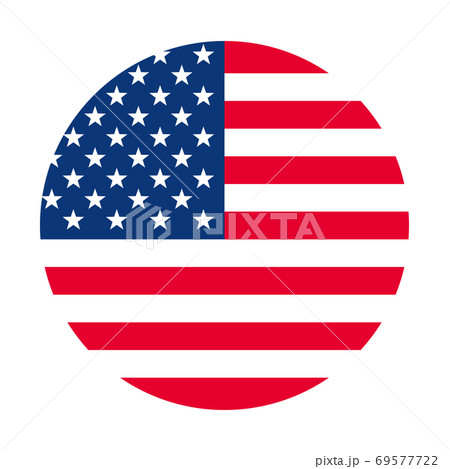 丸い形の星条旗（アメリカンフラッグ） 69577722