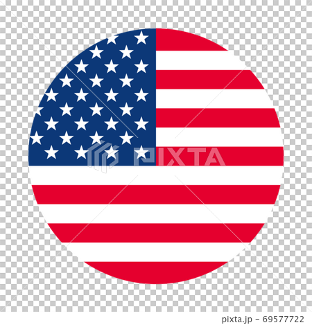 丸い形の星条旗（アメリカンフラッグ） 69577722