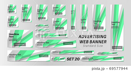 web banner standard size, abstract vector background for advertising. 69577944