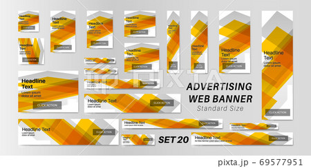 web banner standard size, abstract vector background for advertising. 69577951
