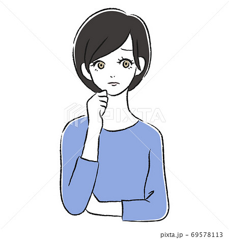 悩んでいる女性 考える 悩んでいる女性 考える 69578113