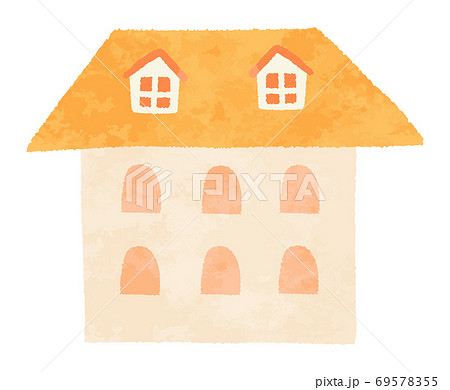 かわいいオレンジの住宅 69578355
