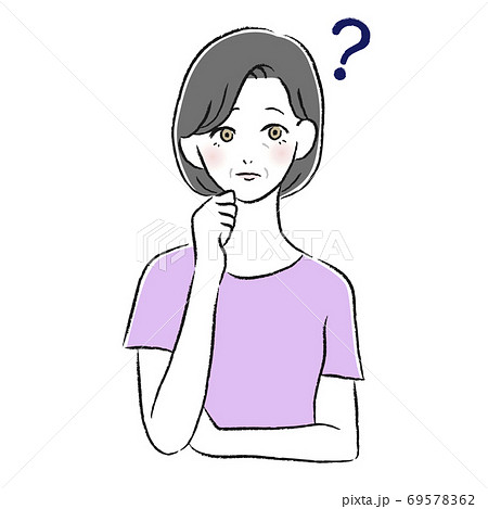 疑問を持つ女性　考える 69578362