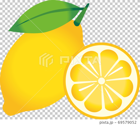 レモン 輪切り グラデーションのイラスト素材