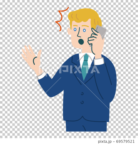 Suits, men, foreigners, blondes, mobile phones, smartphones, surprised 69579521