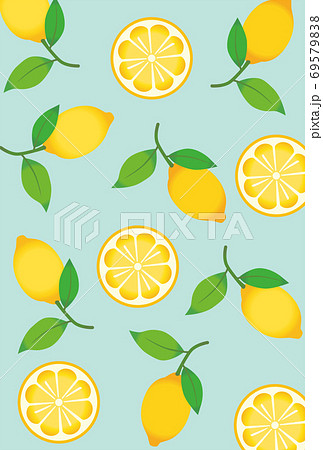 レモン柄の背景のイラスト素材 [69579838] - PIXTA