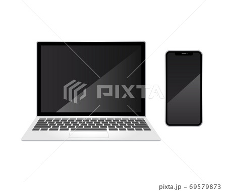 ノートパソコンとスマートフォンのイラスト Laptop Smartphone のイラスト素材