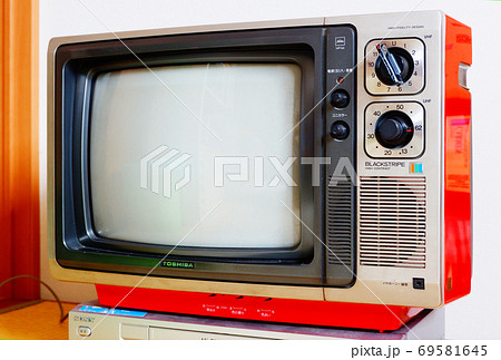 SHARP ブラウン管テレビ\u0026アンテナ付き 昭和レトロ ダイヤル式チャンネルアンテナ