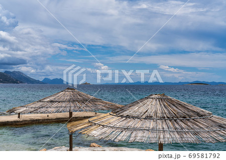 View on the Adriatic sea in Orebic, Peljesac peninsula, Dalmatia, Croatia View on the Adriatic sea in Orebic, Peljesac peninsula, Dalmatia, Croatia 69581792