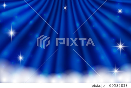 ひだをあしらったキラキラしたグラデーションの背景素材 69582833