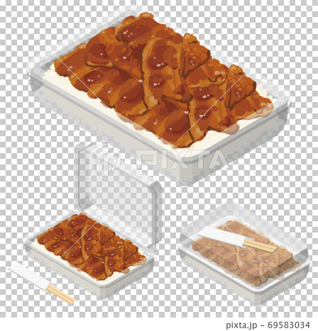 テイクアウト 焼肉弁当のイラスト素材