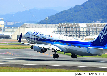 大阪国際空港　ANA　飛行機　離陸　スカイパーク 69583104