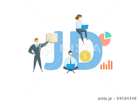 JD, Juris Doctor. Concept with keyword, people and icons. Flat vector illustration. Isolated on white. JD, Juris Doctor. Concept with keyword, people and icons. Flat vector illustration. Isolated on white. 69584348