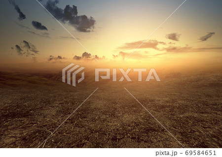 Meadow field with hills 69584651