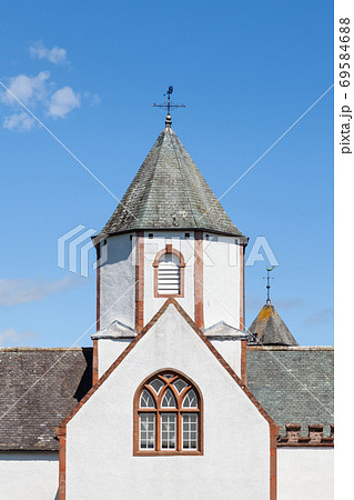 Lauder Old Parish Church.  The octagonal central tower of Lauder Old Parish Church is pictured. The church was built in 1673 and is situated in Lauder, the Scottish Borders. 69584688