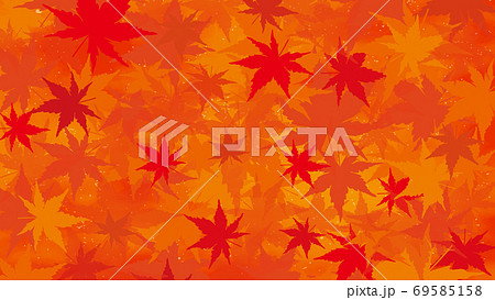 紅葉 イロハモミジ 鮮やかな壁紙背景のイラスト素材
