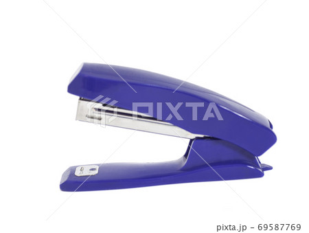Blue Stapler isolated on white background 69587769