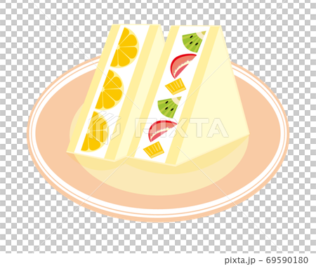 フルーツサンドウィッチのベクターイラスト　 69590180