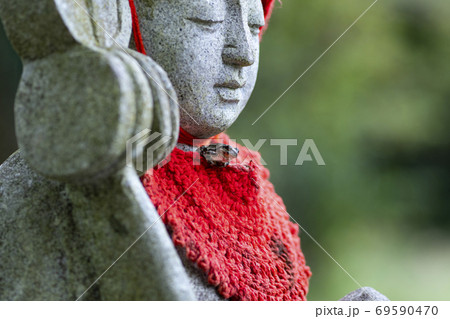 石仏とカエル 69590470