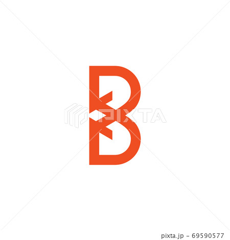 B letter initial icon logo design 69590577